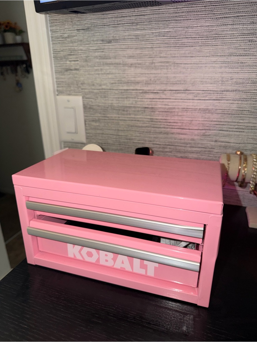 KOBALT Pink 2-Drawer Jewelry Organizer Chest